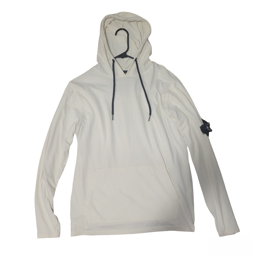 The White Company Men's White and Cream Hoodie